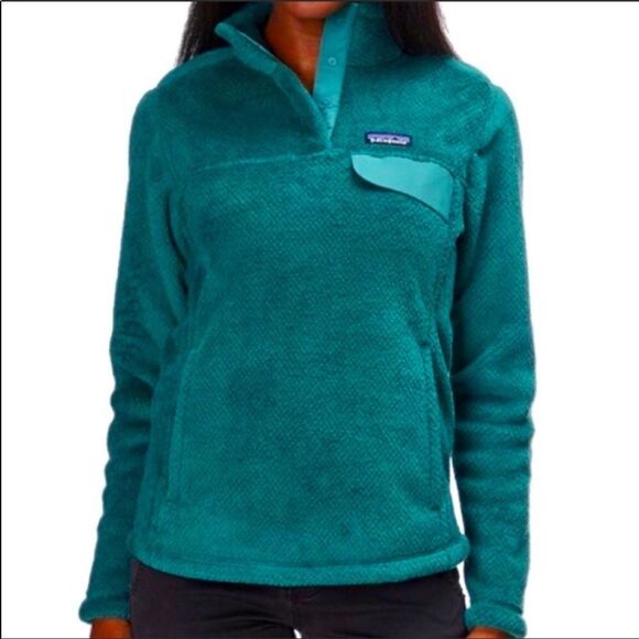 PATAGONIA | Re-Tool Snap-T Pullover Teal Textured Sweater Sweatshirt Women’s XS - Picture 1 of 7